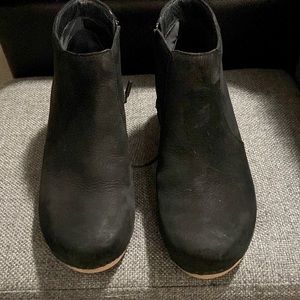 Black Suede Dansko Booties, size 39